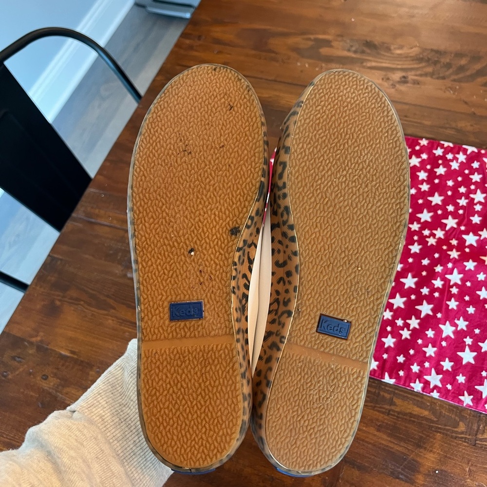 Keds White Sneakers with Leopard Print Sole - Picture 9 of 13